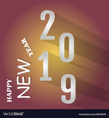New year christmas lettering calligraphy brush vector image