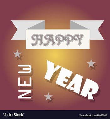 New year christmas lettering calligraphy brush vector image