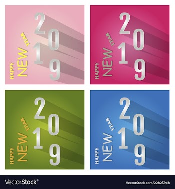 New year christmas lettering calligraphy brush vector image