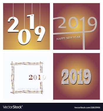 New year christmas lettering calligraphy brush vector image
