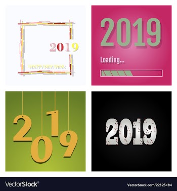 New year christmas lettering calligraphy brush vector image