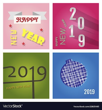 New year christmas lettering calligraphy brush vector image
