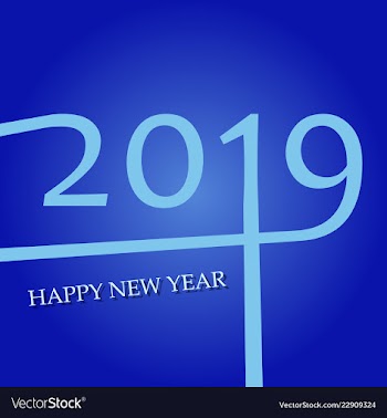 New year christmas lettering calligraphy brush vector image