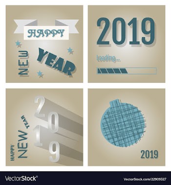 New year christmas lettering calligraphy brush vector image