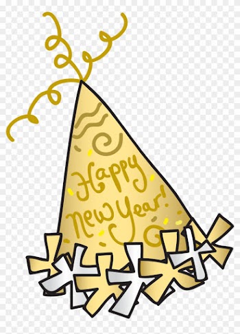 New Year Clipart For Kids - Happy New Year Party Hat Clipart Png