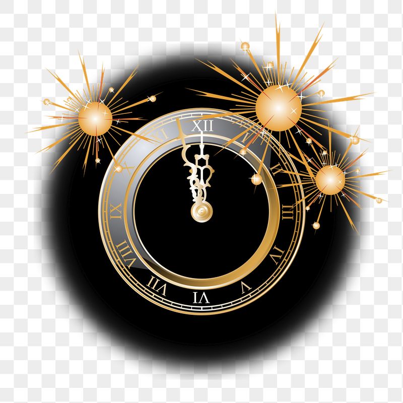 New Year clock png sticker, | Free PNG - rawpixel