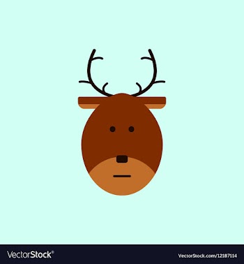 New year deer Christmas deer vector image