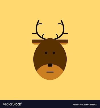 New year deer Christmas deer vector image