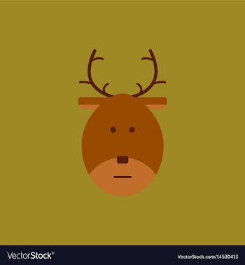 New year deer christmas deer vector image