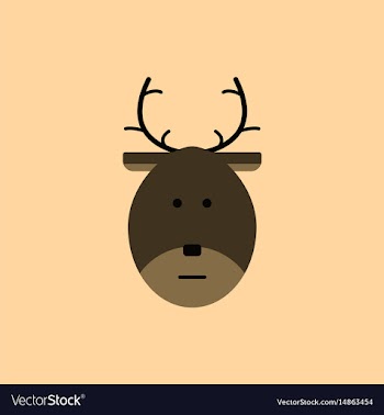 New year deer christmas deer vector image
