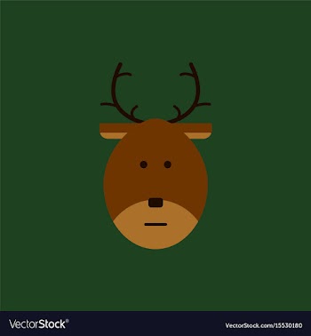 New year deer christmas deer vector image