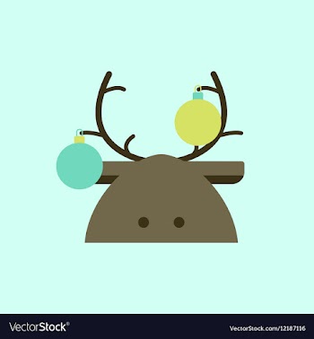 New year deer deer decorated vector image