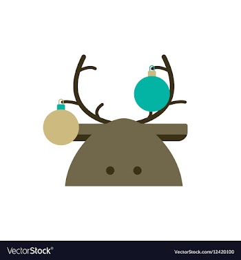 New year deer deer decorated vector image