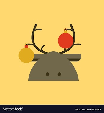 New year deer deer decorated vector image