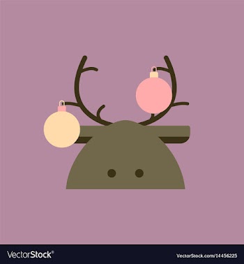 New year deer deer decorated vector image