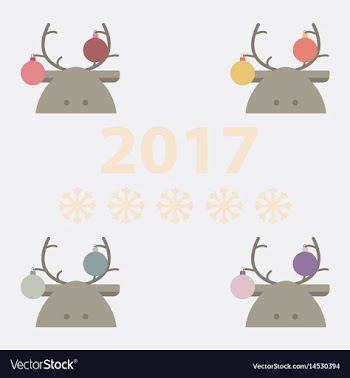 New year deer deer decorated vector image