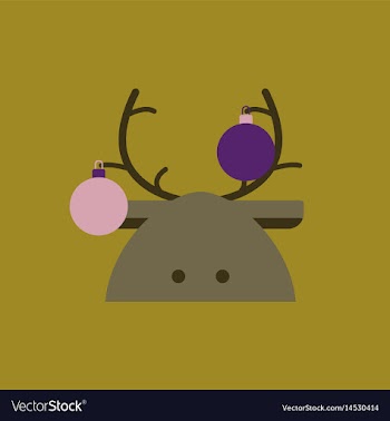 New year deer deer decorated vector image