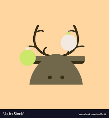 New year deer deer decorated vector image
