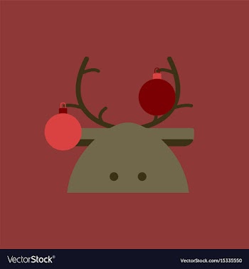 New year deer deer decorated vector image