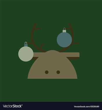 New year deer deer decorated vector image