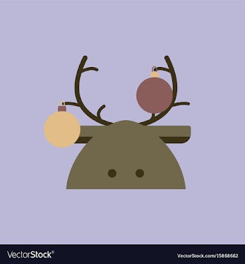 New year deer deer decorated vector image