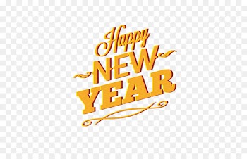 New Year Euclidean vector - Yellow English WordArt Happy New Year 