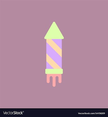 New year firework christmas vector image