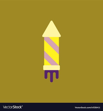 New year firework christmas vector image