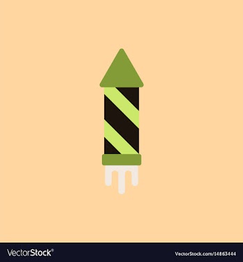 New year firework christmas vector image