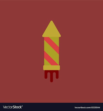New year firework christmas vector image