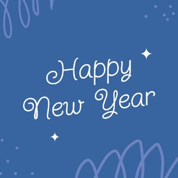 New year greeting template, blue | Free PSD Template - rawpixel
