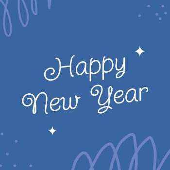 New year greeting template, blue | Free Vector Template - rawpixel