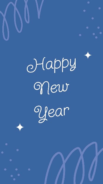 New year greeting template, blue | Free Vector Template - rawpixel