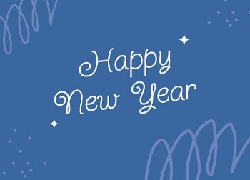 New year greeting template, blue | Free Vector Template - rawpixel