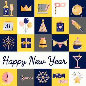 New year icons set vector | Free stock vector - 281072