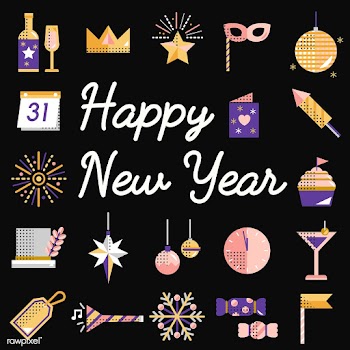 New year icons set vector | Free stock vector - 281073