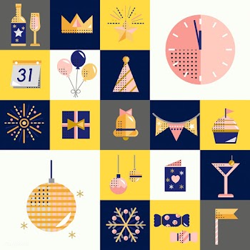 New year icons set vector | Free stock vector - 281078