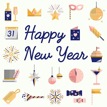 New year icons set vector | Free stock vector - 281084