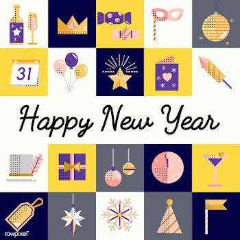 New year icons set vector | Free stock vector - 281085