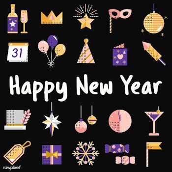 New year icons set vector | Free stock vector - 281106