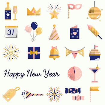 New year icons set vector | Free stock vector - 281108