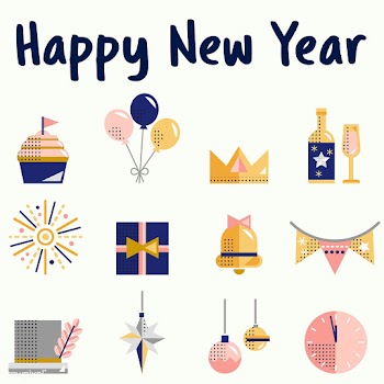 New year icons set vector | Free stock vector - 281133
