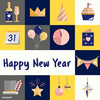 New year icons set vector | Free stock vector - 281134