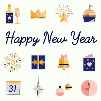 New year icons set vector | Free stock vector - 281136