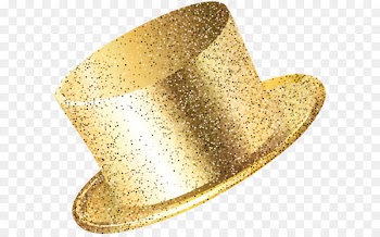 New Year Party Hat Gold PNG Clip Art Image 