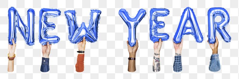 New Year png, letter foil | Free PNG - rawpixel