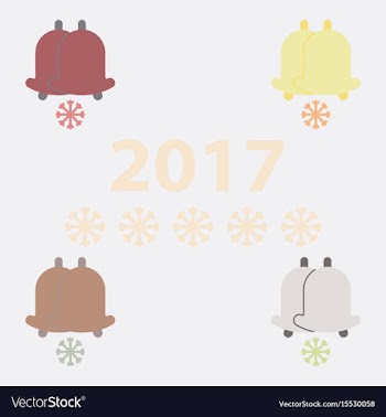 New year rings christmas vector image