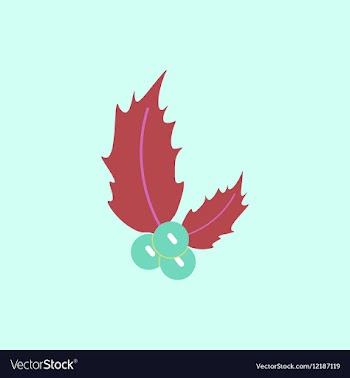 New year rowanberry christmas vector image