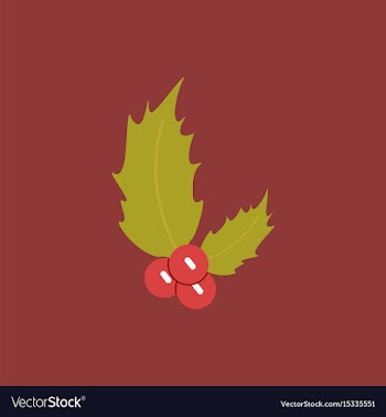 New year rowanberry christmas vector image