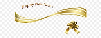 New Year's Day Christmas Clip art - Happy New Year Gold Text and Decoration 